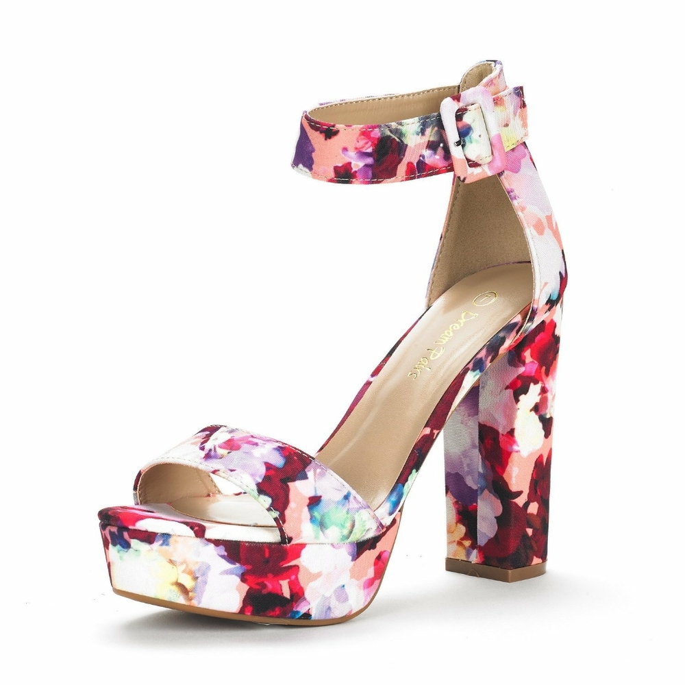 DREAM PAIRS Women's Hi-Lo High Heel Platform Pump Sandals